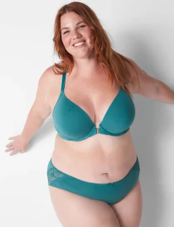 Hipster Panties^Lane Bryant Cotton Hipster Panty With Lace-Trimmed Back Hydro