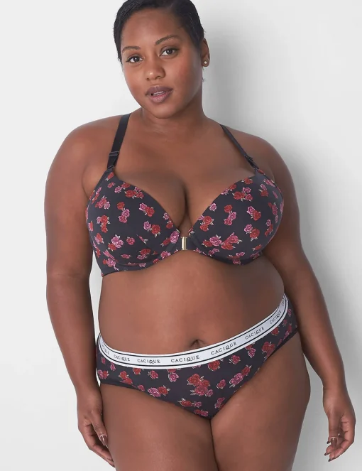 Hipster Panties^Lane Bryant Cotton Hipster Panty With Wide Waistband Mini Roses