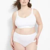 No-Wire Bras And Bralettes^Lane Bryant Cotton Lightly Lined No-Wire Scoop Bra Bright White