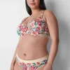 Underwire Bras^Lane Bryant Cotton Lightly Lined T-Shirt Bra Blooms Sand Dollar