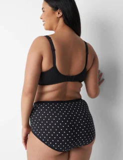 Underwire Bras^Lane Bryant Cotton Lightly Lined T-Shirt Bra With Lace Black