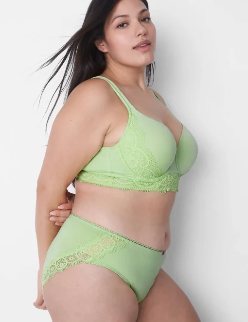 T-Shirt Bras^Lane Bryant Cotton Lightly Lined T-Shirt Bra Shadow Lime