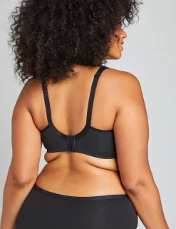 F To K Cups^Lane Bryant Cotton Unlined Full Coverage Bra Black