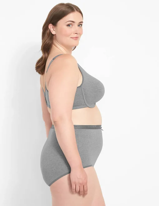F To K Cups^Lane Bryant Cotton Unlined Full Coverage Bra Medium Heather Grey