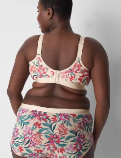 No-Wire Bras And Bralettes^Lane Bryant Cotton Unlined No-Wire Bra Blooms Sand Dollar