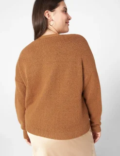 Sweaters^Lane Bryant Crew-Neck Cardigan Chipmunk