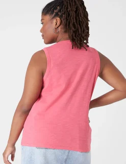 Knit Tops^Lane Bryant Crew-Neck Tank Honeysuckle