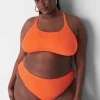 Swim Bottoms^Lane Bryant Crinkle High-Leg Cheeky Swim Bottom Orange Clown Fish