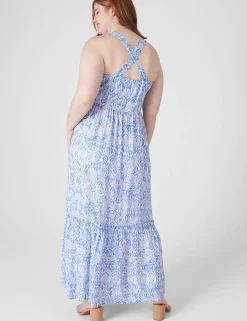 Maxi & Midi^Lane Bryant Criss-Cross Strap Maxi Dress Maisy Ikat