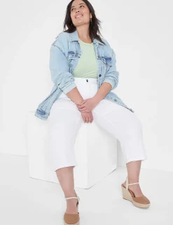 Knit Tops^Lane Bryant Crop Crew-Neck Washed Tee Pastel Green