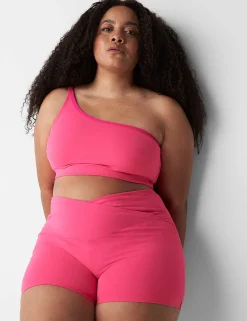 Sleep Separates^Lane Bryant Crossover Ruched Cheeky Shortie Pink Glow