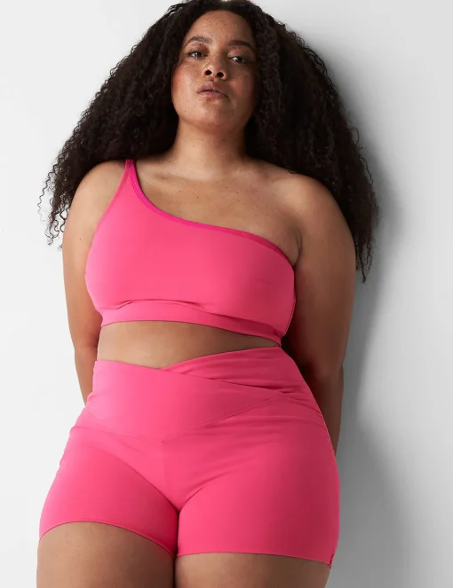 Sleep Separates^Lane Bryant Crossover Ruched Cheeky Shortie Pink Glow