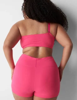 Sleep Separates^Lane Bryant Crossover Ruched Cheeky Shortie Pink Glow