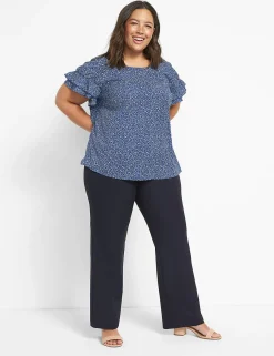 Perfect Drape^Lane Bryant Curvy Fit Perfect Drape Straight Pant Night Sky