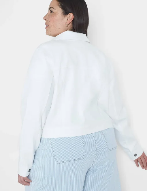 Jean Jackets^Lane Bryant Denim Jacket White