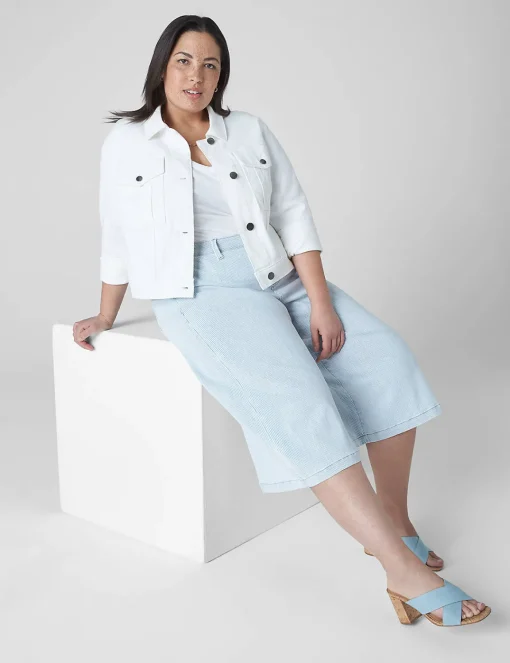 Jean Jackets^Lane Bryant Denim Jacket White
