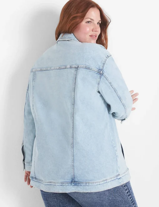 Jean Jackets^Lane Bryant Denim Trucker Jacket Medium Denim