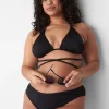 Swim Bottoms^Lane Bryant Dipped Tanga Swim Bottom Black