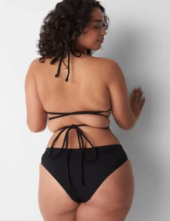 Swim Bottoms^Lane Bryant Dipped Tanga Swim Bottom Black