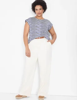 The Tee Shop^Lane Bryant Dolman Cap-Sleeve Crew-Neck Tee Multi Stripe