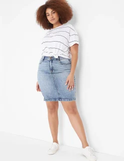 Knit Tops^Lane Bryant Dolman Short-Sleeve Crew-Neck Tee Lindy Stripe