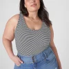 The Tee Shop^Lane Bryant Double Scoop Tank Stripe
