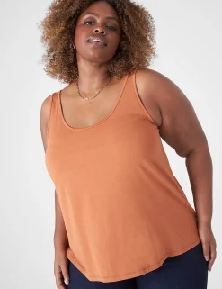 The Tee Shop^Lane Bryant Double Scoop Tank Adobe