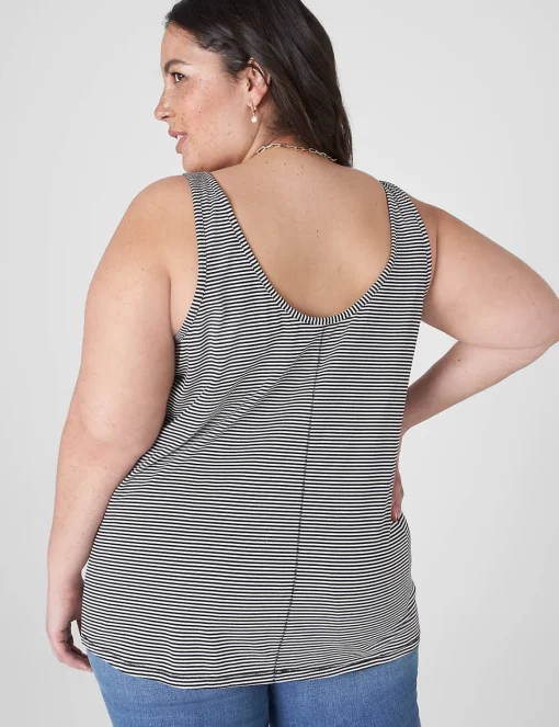 The Tee Shop^Lane Bryant Double Scoop Tank Stripe