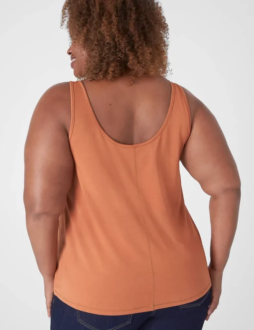 The Tee Shop^Lane Bryant Double Scoop Tank Adobe