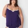 Sleep Separates^Lane Bryant Drapey Rib Sleep Cami Navy