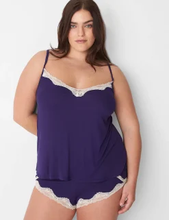 Sleep Separates^Lane Bryant Drapey Rib Sleep Cami Navy