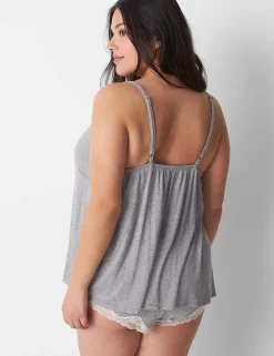 Sleep Separates^Lane Bryant Drapey Rib Sleep Cami Heather Gray