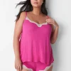 Sleep Separates^Lane Bryant Drapey Rib Sleep Cheeky Shortie Rose Violet