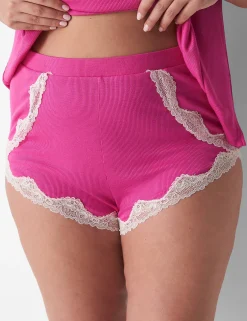 Sleep Separates^Lane Bryant Drapey Rib Sleep Cheeky Shortie Rose Violet