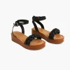 Sandals & Espadrilles^Lane Bryant Dream Cloud Braided Wood-Bottom Wedge Black