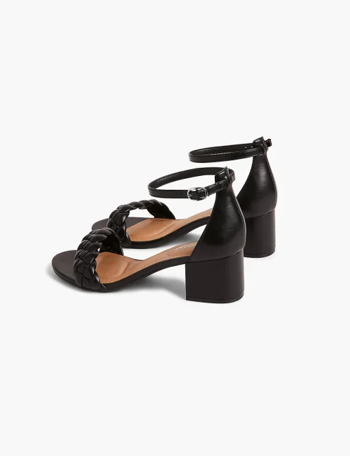 Heels^Lane Bryant Dream Cloud Braided-Detail Block Heel Black