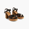 Heels^Lane Bryant Dream Cloud Cross-Front Platform Block Heel Black
