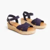 Sandals & Espadrilles^Lane Bryant Dream Cloud Faux-Suede Cross-Band Espadrille Wedge New Navy