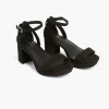 Heels^Lane Bryant Dream Cloud Platform Ankle-Strap Block Heel Black
