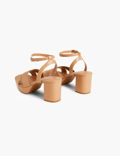 Sandals & Espadrilles^Lane Bryant Dream Cloud Strappy Block Heel Brown