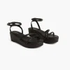 Heels^Lane Bryant Dream Cloud Strappy Wedge Black