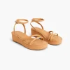Heels^Lane Bryant Dream Cloud Strappy Wedge Cognac
