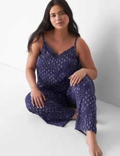Sleep Separates^Lane Bryant Dreamycool Lace Sleep Cami Navy Floral