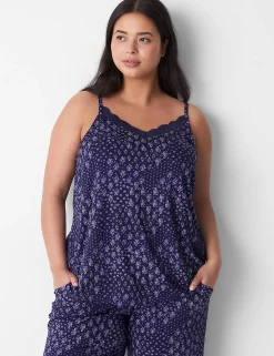 Sleep Separates^Lane Bryant Dreamycool Lace Sleep Cami Navy Floral