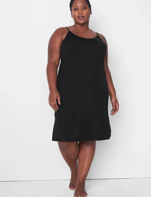 Chemises^Lane Bryant Dreamycool Midi Slip Black