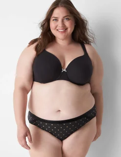 Hipster Panties^Lane Bryant Extra Soft Hipster Panty Olive Dot