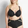 F To K Cups^Lane Bryant Extra Soft Lightly Lined Full Coverage Bra Black