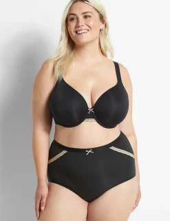 F To K Cups^Lane Bryant Extra Soft Lightly Lined Full Coverage Bra Black