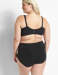 F To K Cups^Lane Bryant Extra Soft Lightly Lined Full Coverage Bra Black