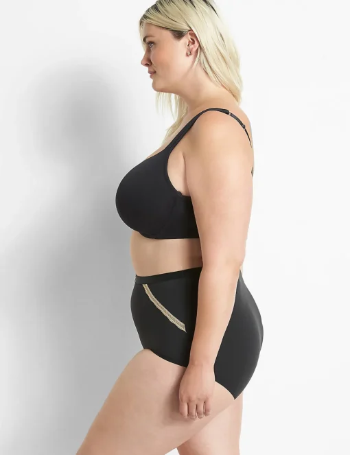 F To K Cups^Lane Bryant Extra Soft Lightly Lined Full Coverage Bra Black